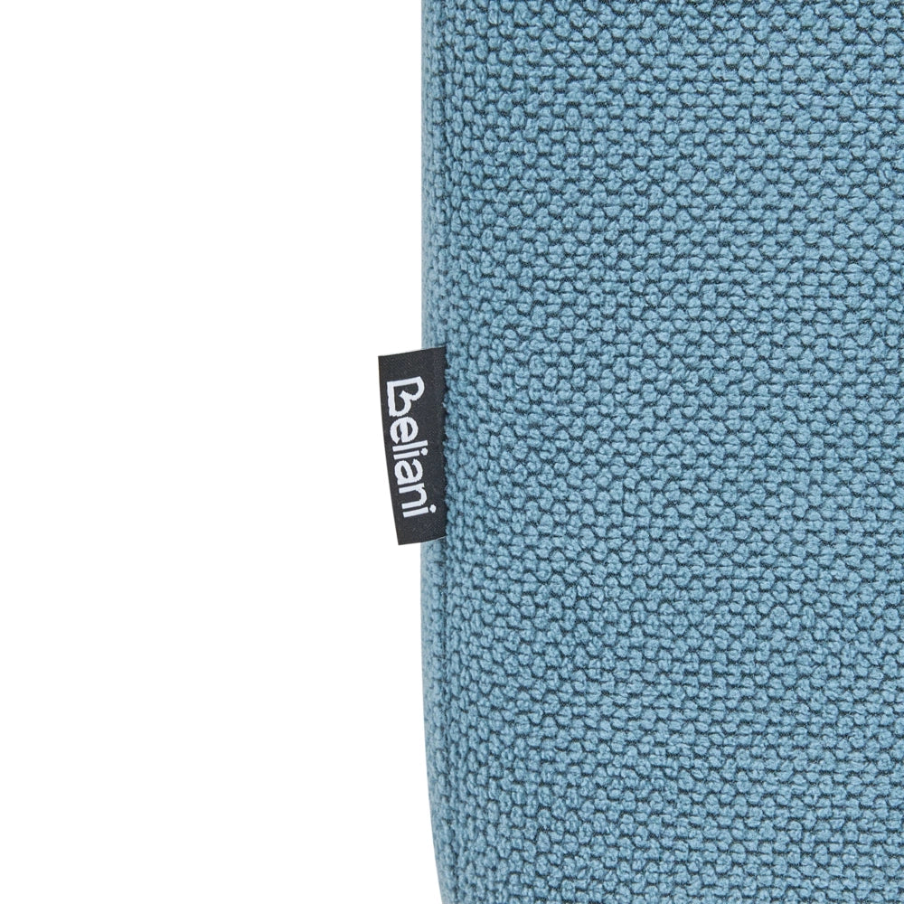 Ottomana blu 100 x 42 x 40 cm in tessuto poliestere Poggiapiedi imbottito Soggiorno Stile Moderno