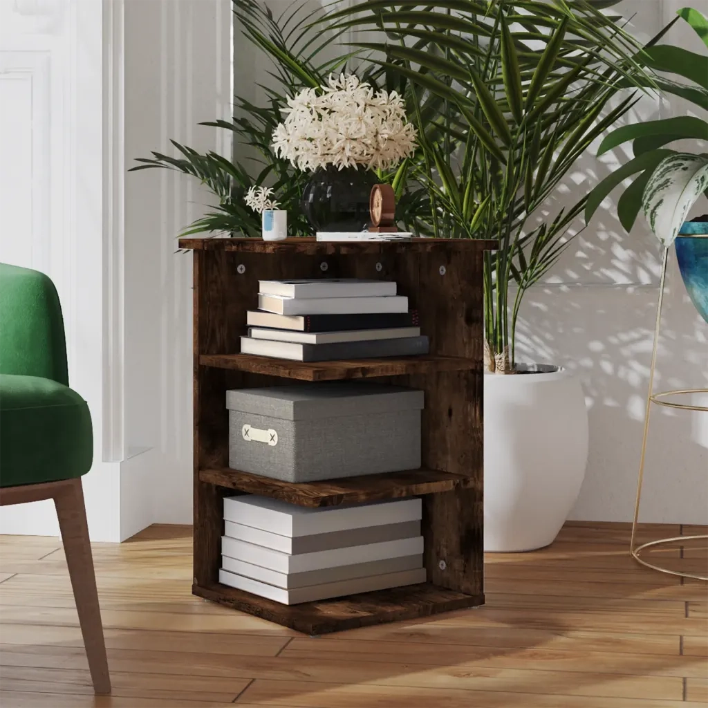 Mobiletto Laterale Rovere Fumo 35x35x55 cm in Legno Multistrato CFW6181674