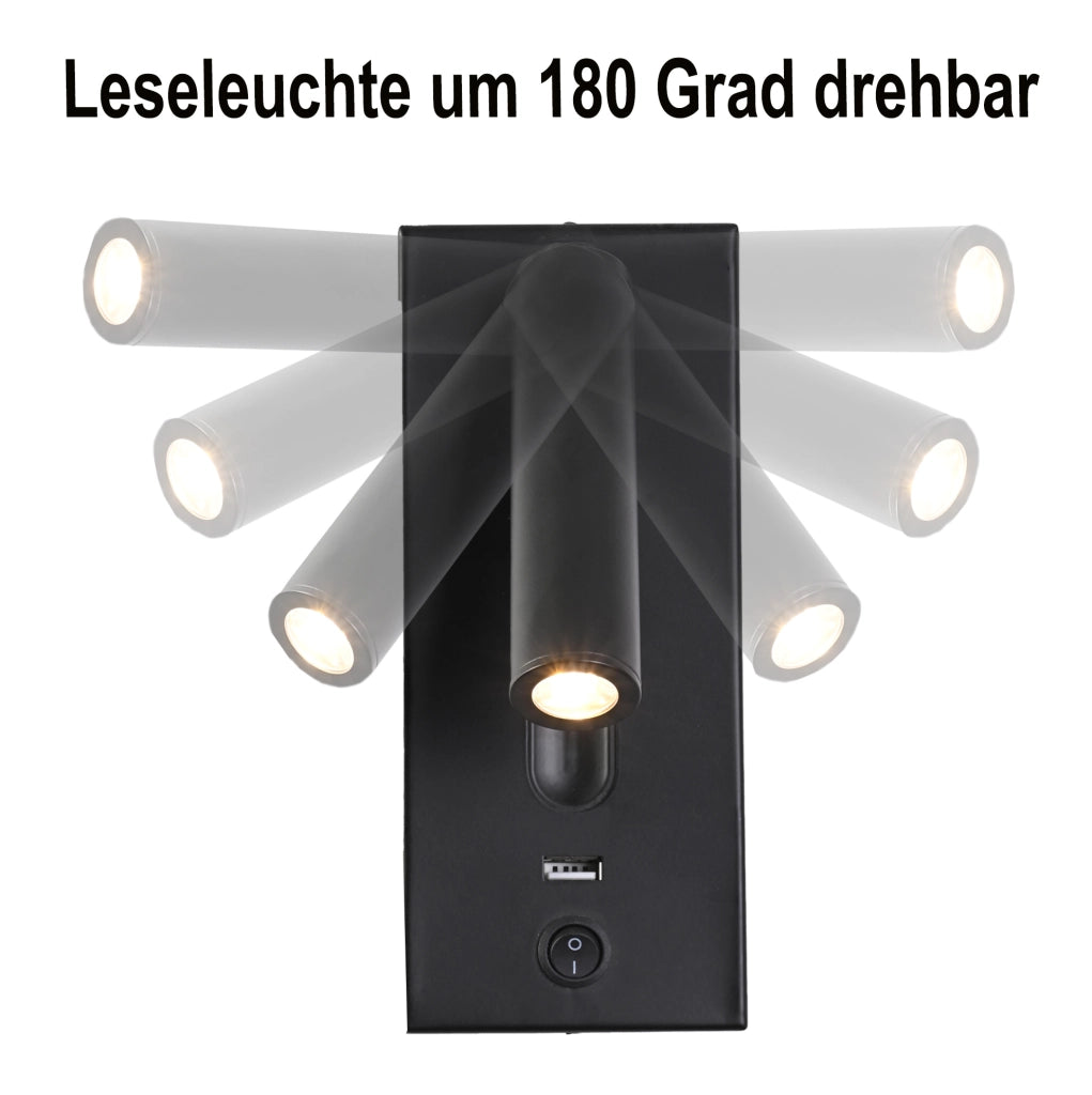 Letto imbottito 180x200 cm con testiera lunga; luci LED e USB; velluto grigio