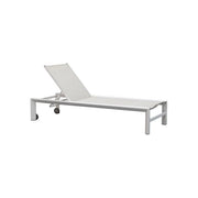 Amicasa BHR 1073KD Lettino prendisole Tropea con cuscino uso esterno colore Bianco e Grigio
