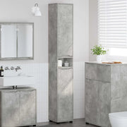 Mobile da Bagno con porta Grigio cemento 30,5 x 30 x 195 cm 888760