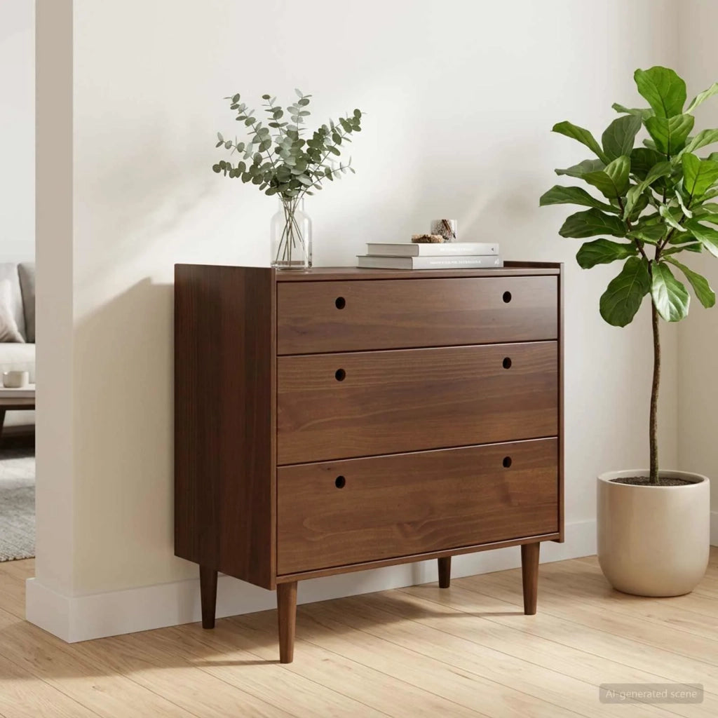 Cassettiera BILBAO Caramello scuro 90 x 45 x 89 cm 42041342