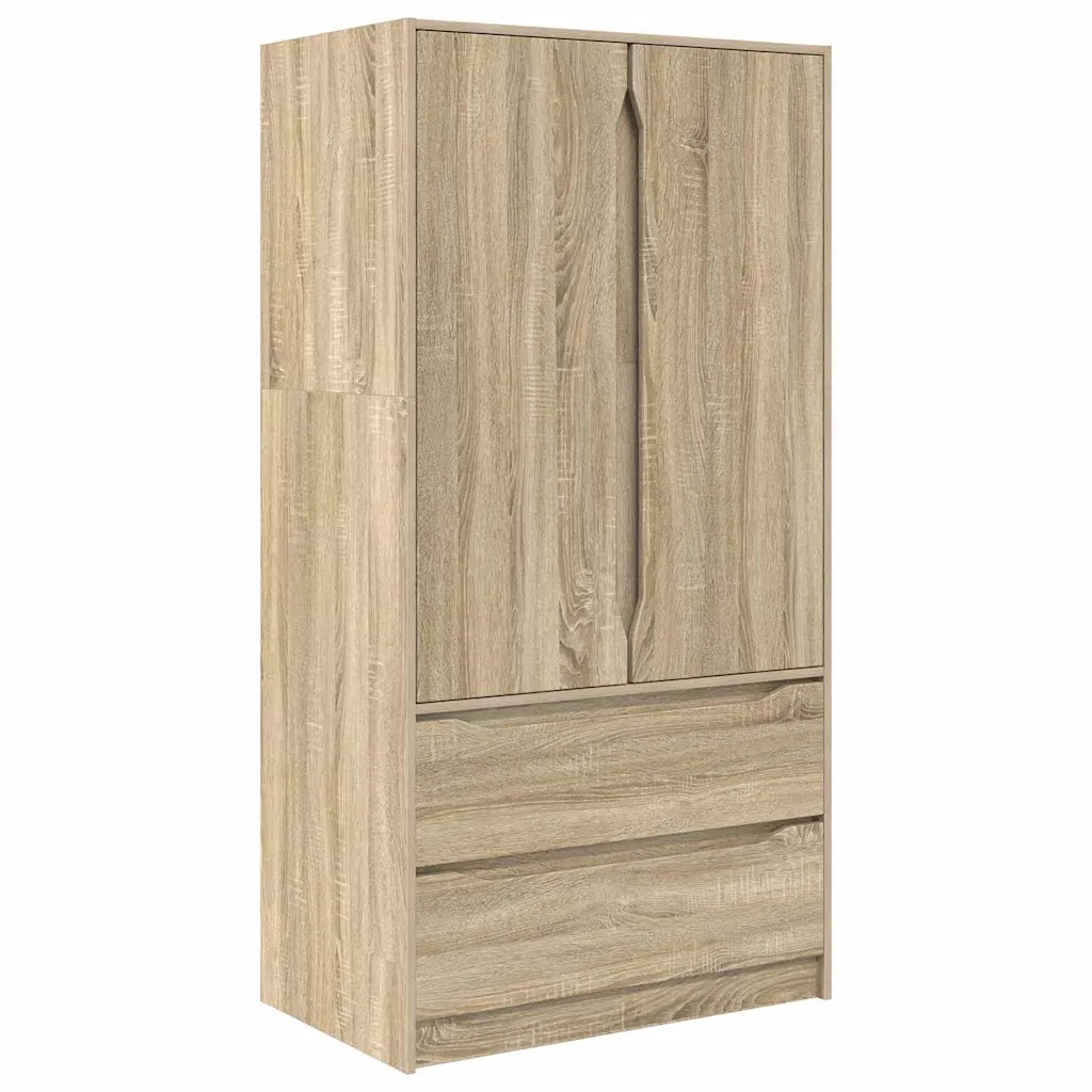 Mobile da Bagno con cassetto Rovere Sonoma 79,5 x 49 x 156 cm