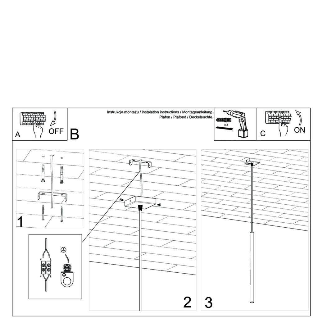 Lampada a sospensione VELINO tubo oro lucido G9 1x8W