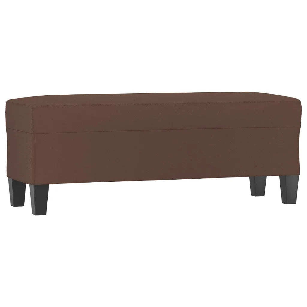 Panca Marrone 100x35x41 cm in Similpelle 349461