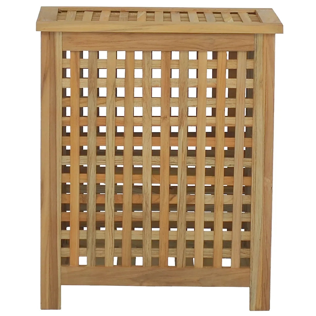 Cesto del Bucato 50x35x60 cm in Legno Massello di Teak cod mxl 64583