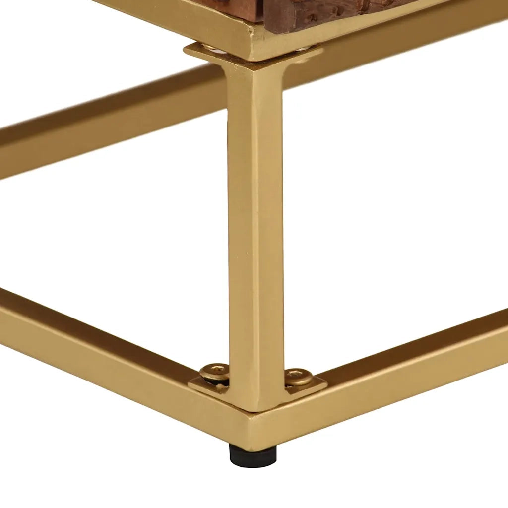 Cassettiera 55x30x76 cm in Legno Massello di Mango e Ferro 371995