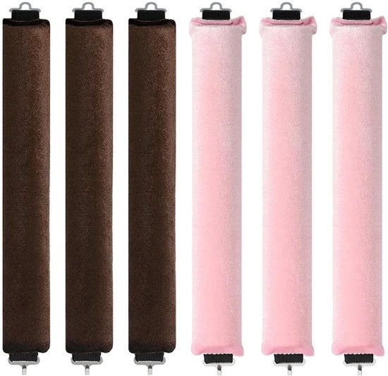 Krulspelden Senza Problemi - 6 Pezzi - Apparecchiatura Senza Problemi per Capelli - Capelli Notturni - Rotoli per Capelli morbidi - Adatti a tutti i tipi di capelli - Rotoli per capelli