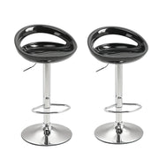 Sgabelli da Bar 2 Pezzi Girevoli con Schienale ¨C zephmum ¨C Nero, Acciaio, 46x41x76-96cm
