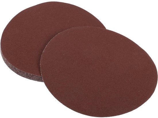 10 Stck 6" 240 Grit Schijven per Schiavettatura Universale con Lama e Lusso in Carta Bianca e Rossa