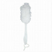 Trade Shop - Spazzola Lavaschiena Esfoliante Bagno Doccia Spugna Manico Scrubber Bianco 79600 -