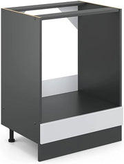Mobile per forno da incasso R-Line, Bianco lucido, 60 cm senza piano di lavoro, per la libera combinazione all'interno di sistemi cucina modulari