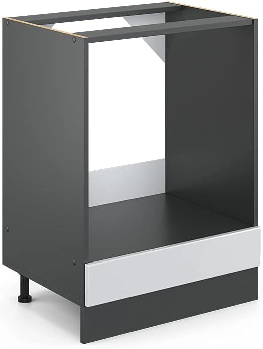 Mobile per forno da incasso R-Line, Bianco lucido, 60 cm senza piano di lavoro, per la libera combinazione all'interno di sistemi cucina modulari