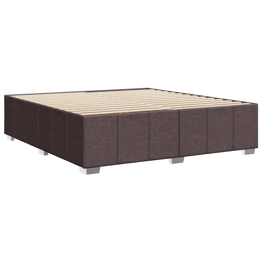 Giroletto senza Materasso Marrone Scuro 200x200 cm in Tessuto 3284863