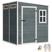 Casetta da giardino 2,89 m2 ¨C Xylo ¨C legno effetto, 3 finestre, 182x182x196 cm