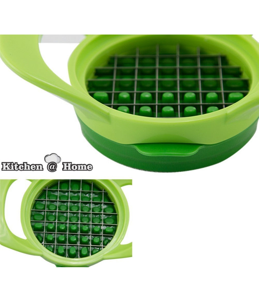 Affetta Verdure Chopper Trita Sminuzza Frutta Con Recipiente In Vetro Slice Dice         