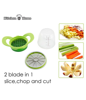 Affetta Verdure Chopper Trita Sminuzza Frutta Con Recipiente In Vetro Slice Dice         