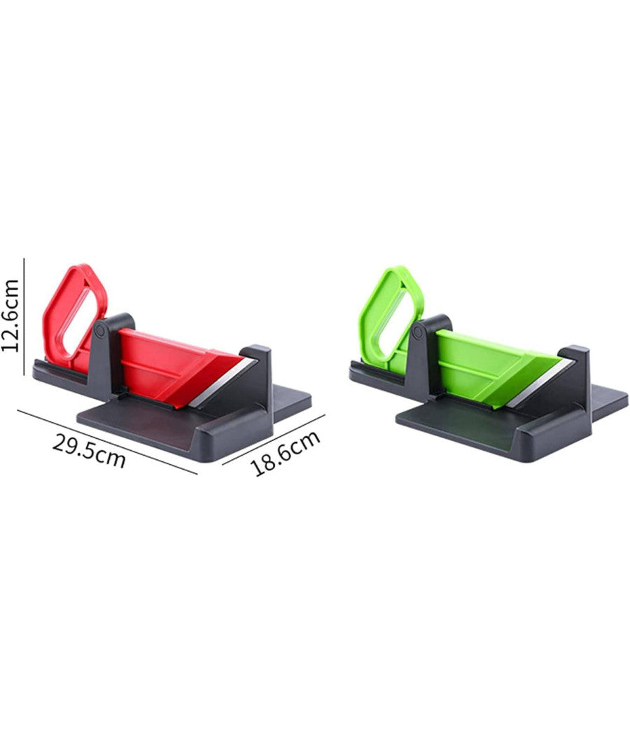 Affettatrice Manuale Affetta Tutto Frutta Verdura Salumi Con Lama In Acciaio 304         