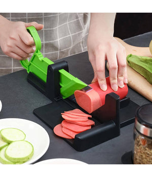 Affettatrice Manuale Affetta Tutto Frutta Verdura Salumi Con Lama In Acciaio 304         