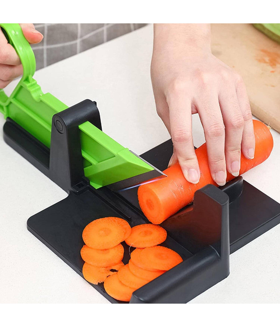 Affettatrice Manuale Affetta Tutto Frutta Verdura Salumi Con Lama In Acciaio 304         