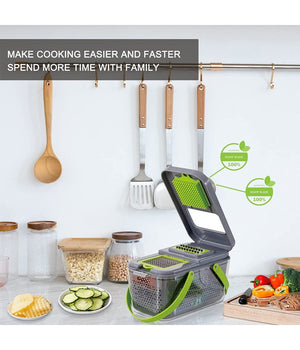 Affettatrice Multitagliera Pialla Grattugia Tritatutto Verdure Mandolina 22 In 1         