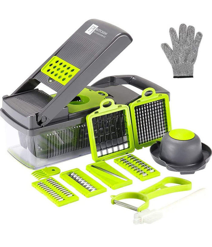 Affettatrice Multitagliera Pialla Grattugia Tritatutto Verdure Mandolina 22 In 1         