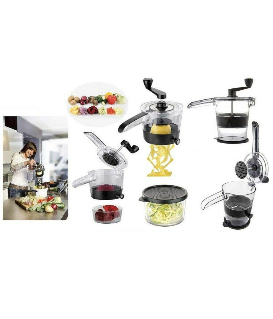 Affettatrice Spiralfix Taglia Verdure Spirale Affetta Julienne Cucina         