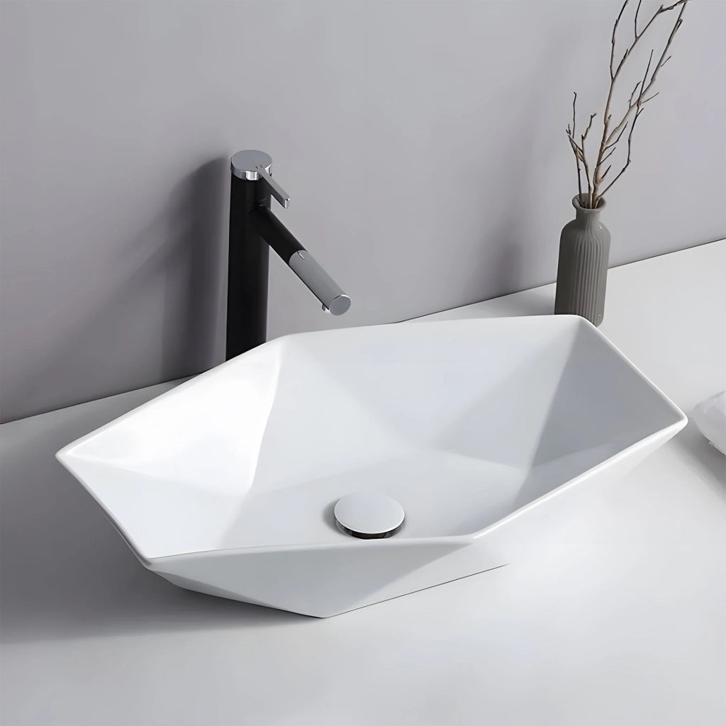Lavabo Da Appoggio Rea Vegas White