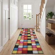 Runner Tappeto LESAKA colorato 100 x 450 cm Velluto diamante 42045358