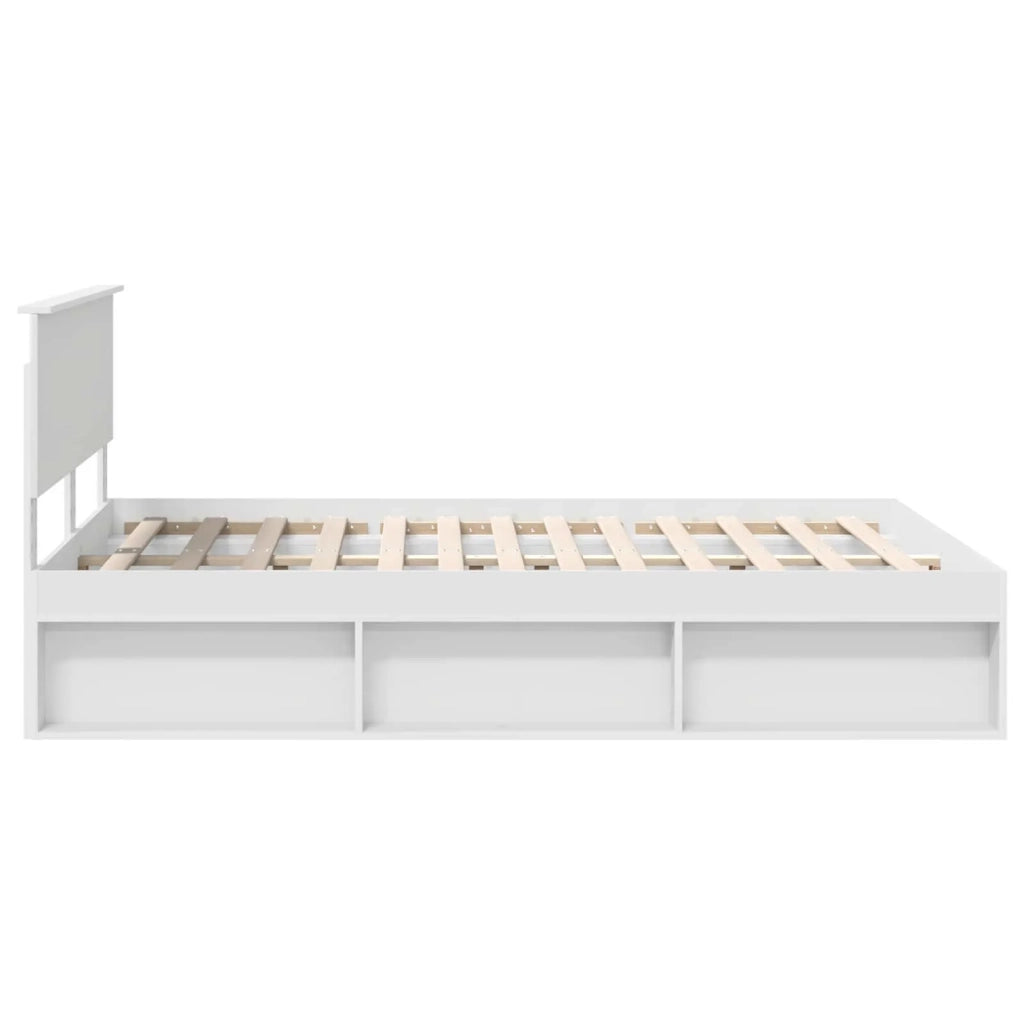 Struttura del letto Bianco 140 x 190 cm Pino massello 3410600