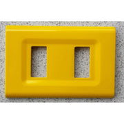 Trade Shop - Placchette Placche In Abs Serie Magic Elite Bticino Compatibili Color Copriprese - Giallo -2 Fori     -