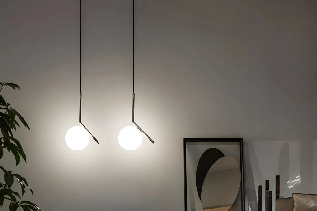Lampada Da Soffitto Pensile Di Vetro Palla Oro Bianco Oro G107-1w Black White