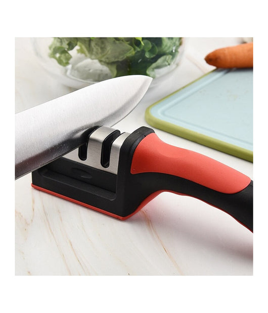 Affilacoltelli In Plastica E Acciaio Inox Per Affilare Lame Forbici E Coltelli         