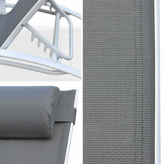 Copertura di ricambio per sdraio, bianco