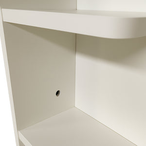 Afrodite - Toeletta Trucco con Luce LED Cassetto 3 Ripiani e Prese Postazione Make Up in Legno Bianco