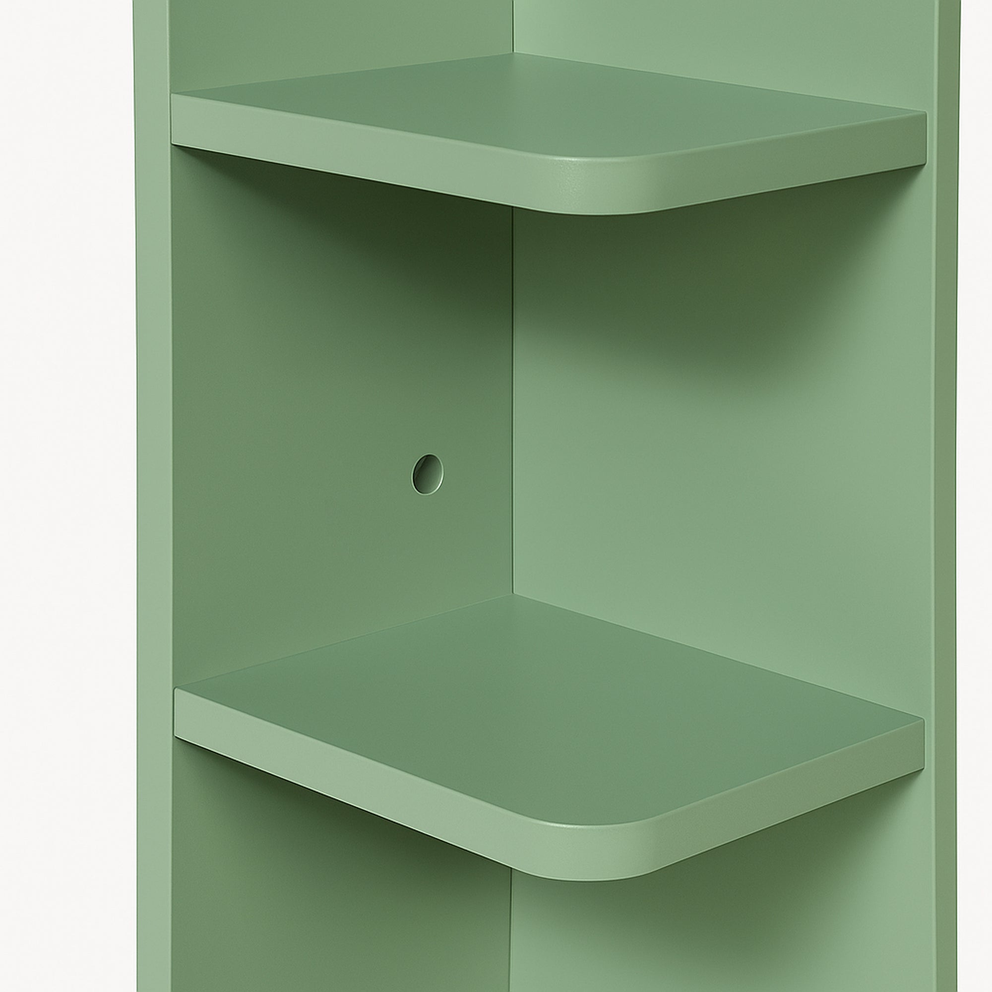 Afrodite - Toeletta Trucco con Luce LED Cassetto 3 Ripiani e Prese Postazione Make Up in Legno Salvia