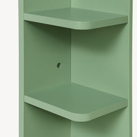 Afrodite - Toeletta Trucco con Luce LED Cassetto 3 Ripiani e Prese Postazione Make Up in Legno Salvia