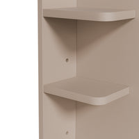 Afrodite - Toeletta Trucco con Luce LED Cassetto 3 Ripiani e Prese Postazione Make Up in Legno Tortora