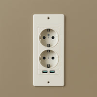 Afrodite - Toeletta Trucco con Luce LED Cassetto 3 Ripiani e Prese Postazione Make Up in Legno Tortora