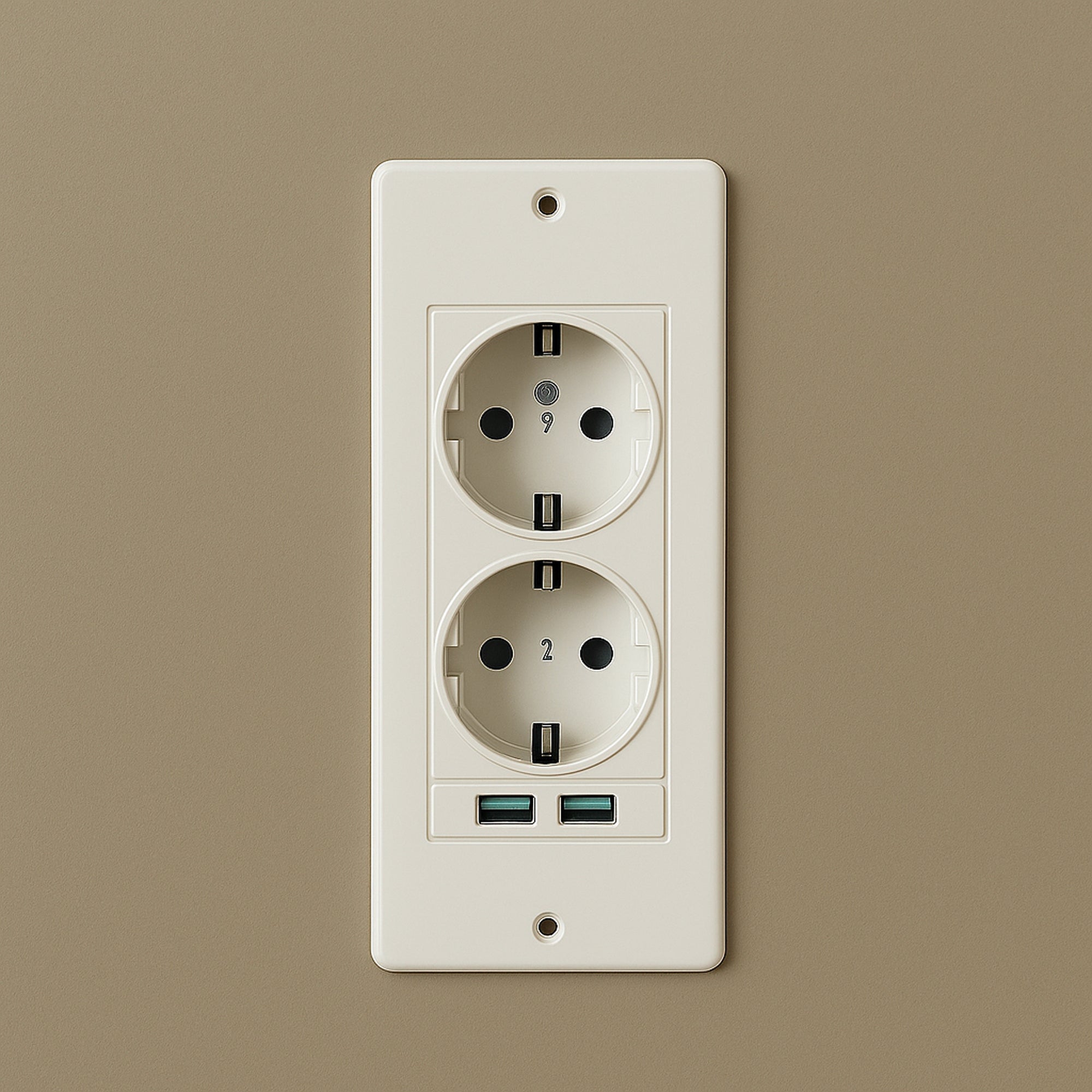 Afrodite - Toeletta Trucco con Luce LED Cassetto 3 Ripiani e Prese Postazione Make Up in Legno Tortora