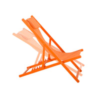 Set 2 lettini prendisole in alluminio multi-posizioni, arancione