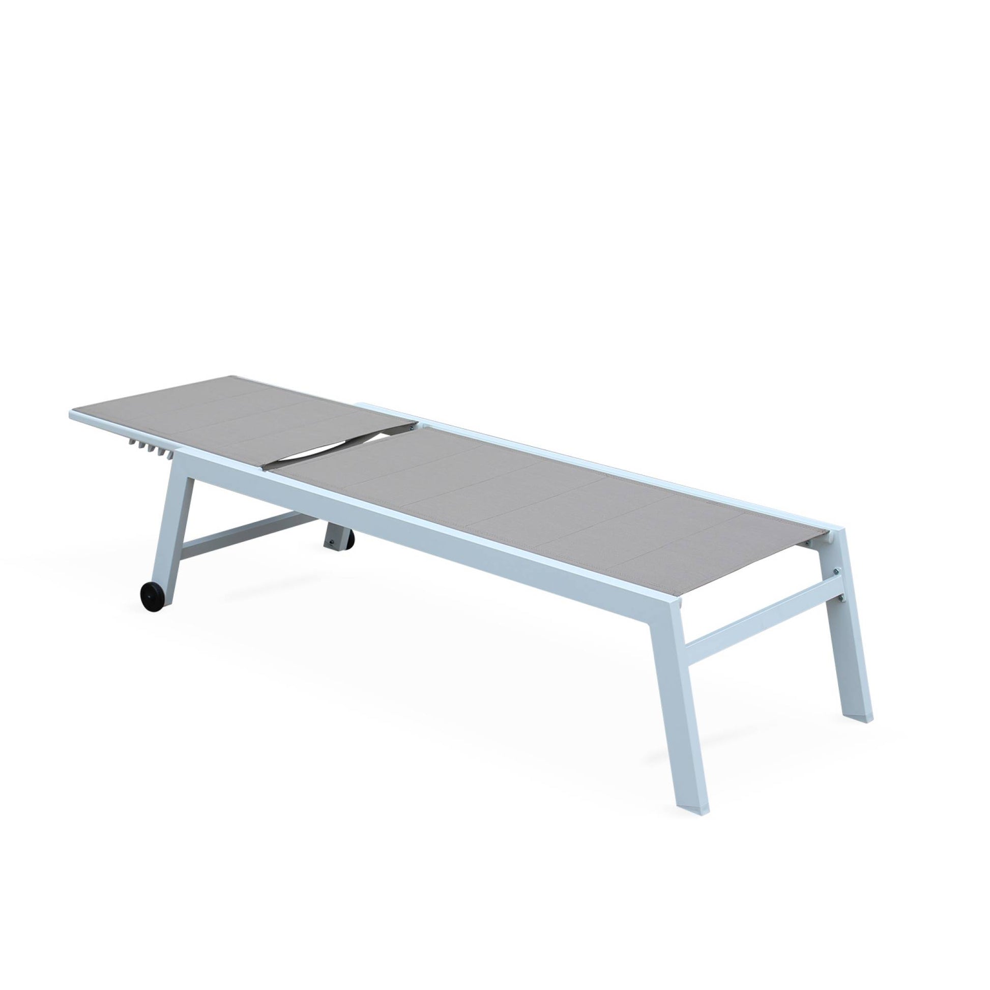 Set di 2 lettini prendisole multiposizione in textilene trapuntato e