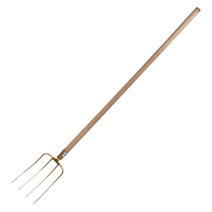 forca per letame 'top quality' 4 denti - con manico cm. 140 cod:ferx.600054nlm