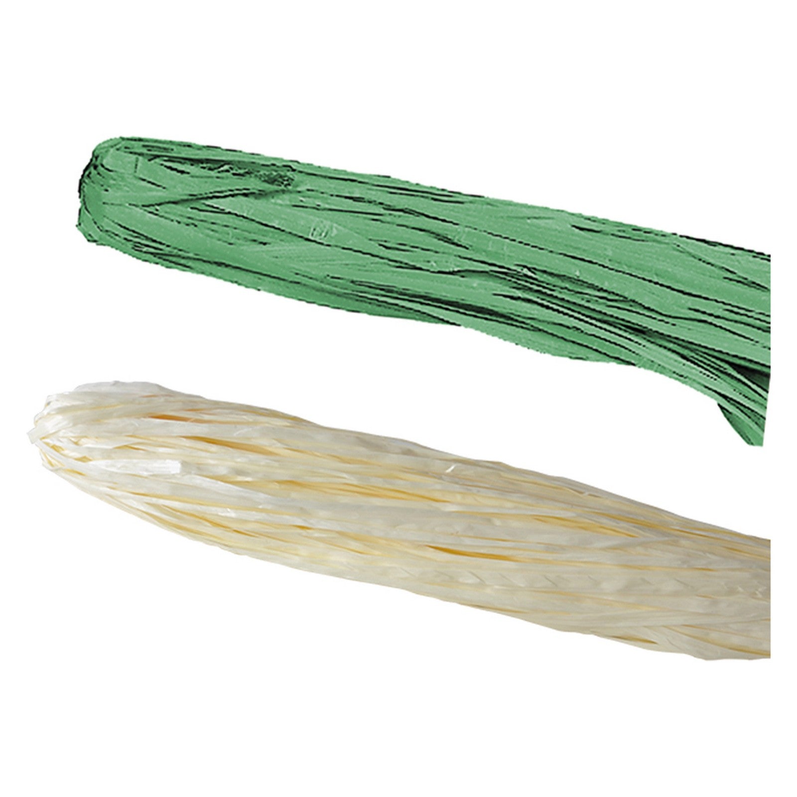 rafia sintetica a spezzoni gr. 200 circa - colore verde cod:ferx.608366nlm