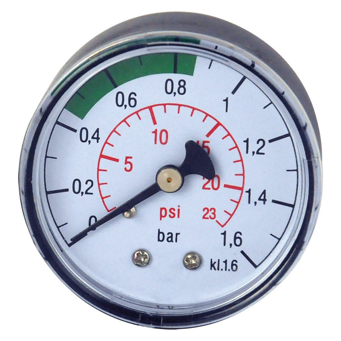 manometro per pompa camera d'aria attacco inferiore 1/8 cod:ferx.650120nlm