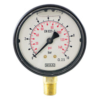 manometro con glicerina ø63 mm - 0/25 bar cod:ferx.6090320nlm