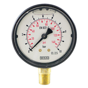 manometro con glicerina ø63 mm - 0/25 bar cod:ferx.6090320nlm