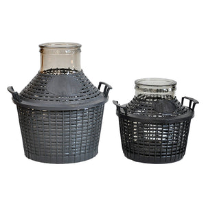 damigiana in vetro a ''bocca larga'' lt.10 - øbocca 11,5 cm senza tappo cod:ferx.6080104nlm