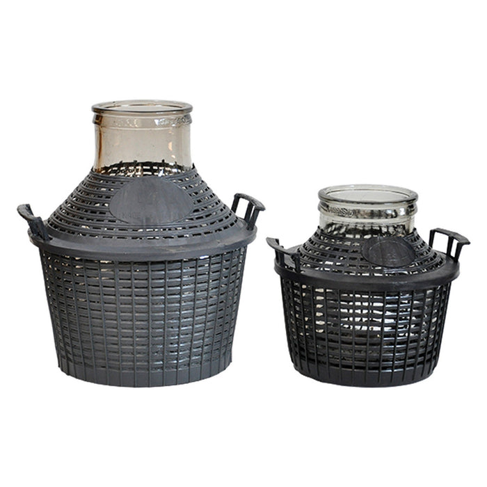 damigiana in vetro a ''bocca larga'' lt.10 - øbocca 11,5 cm senza tappo cod:ferx.6080104nlm