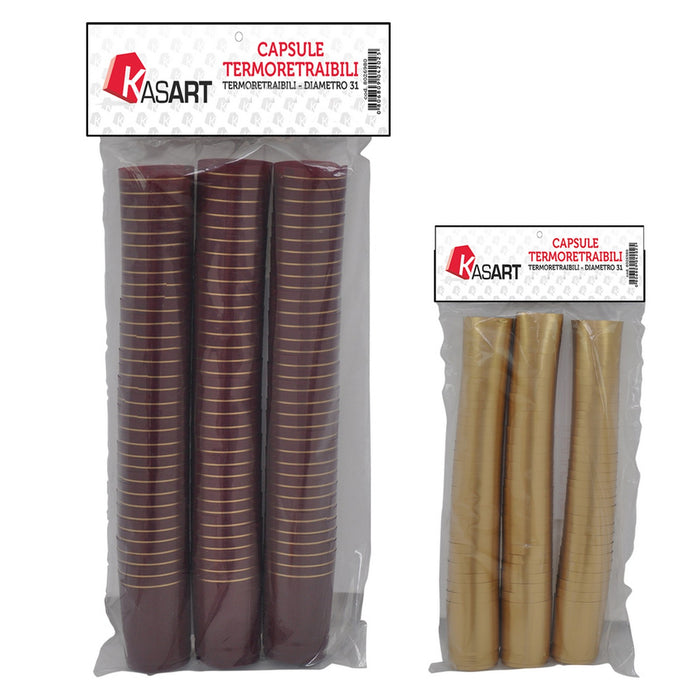 capsule termoretraibili per bottiglie vino nero - ã˜ 31 x  h 55 mm cod:ferx.8026980nlm